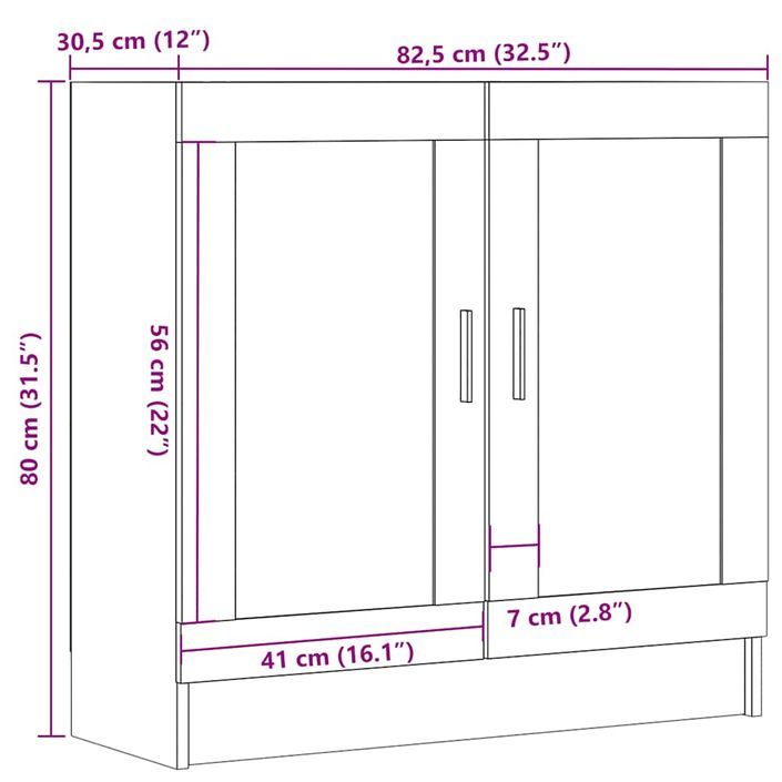 Bibliothèque chêne artisanal 82,5x30,5x80 cm bois d'ingénierie - Photo n°11