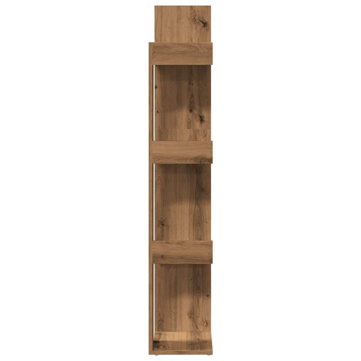 Bibliothèque chêne artisanal 86x25,5x140 cm bois d'ingénierie - Photo n°5