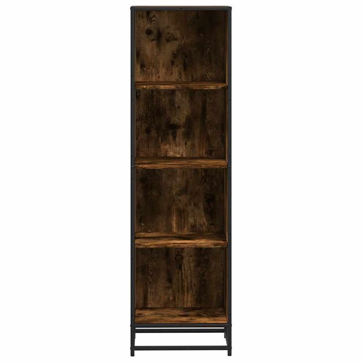 Bibliothèque chêne fumé 40x35x139 cm bois d'ingénierie - Photo n°4