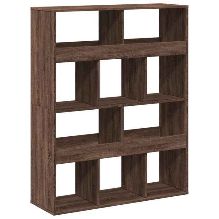 Bibliothèque chêne marron 100x33x125,5 cm bois d'ingénierie - Photo n°2