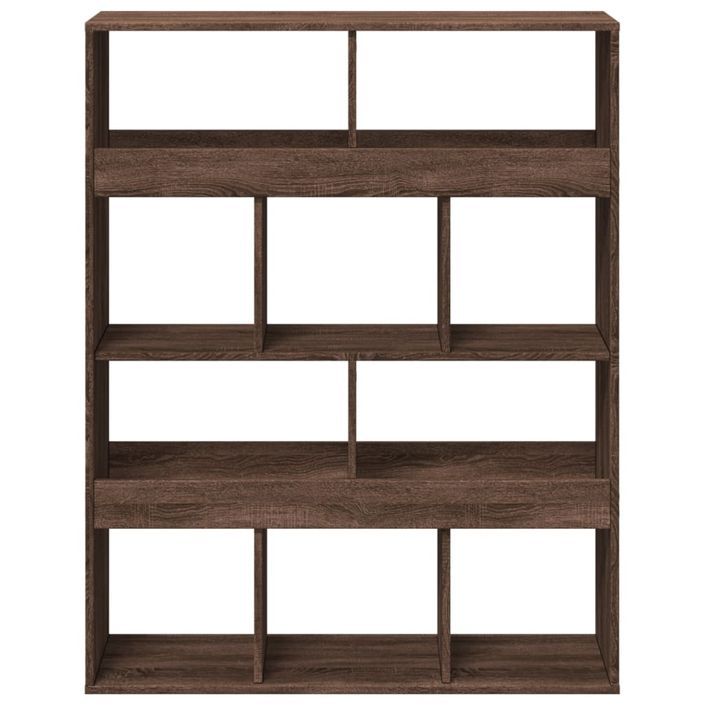 Bibliothèque chêne marron 100x33x125,5 cm bois d'ingénierie - Photo n°4