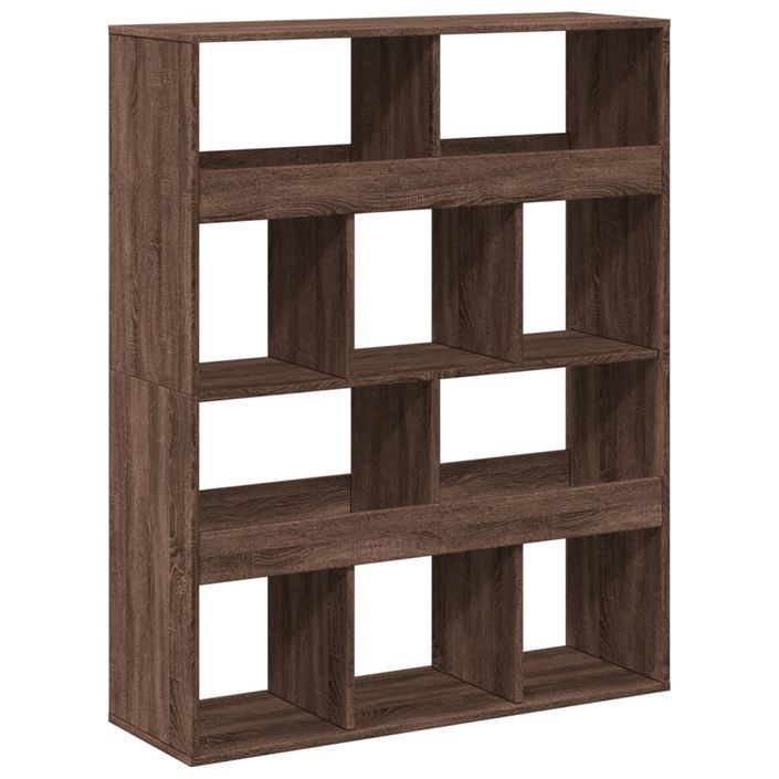 Bibliothèque chêne marron 100x33x125,5 cm bois d'ingénierie - Photo n°6