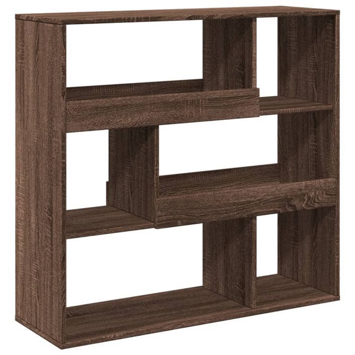 Bibliothèque chêne marron 100x33x94,5 cm bois d'ingénierie - Photo n°6