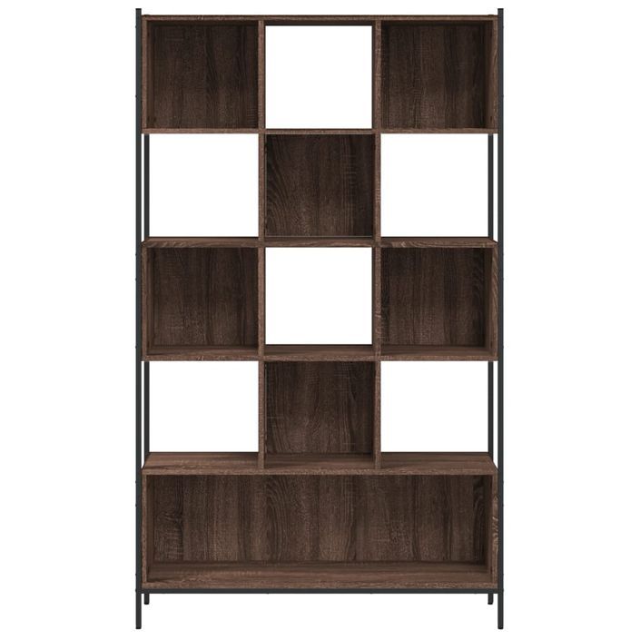 Bibliothèque chêne marron 102x28x172 cm bois d'ingénierie - Photo n°5