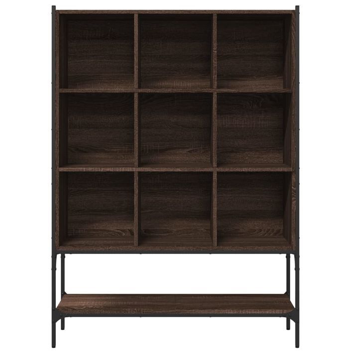 Bibliothèque chêne marron 102x30x141,5 cm bois d'ingénierie - Photo n°5