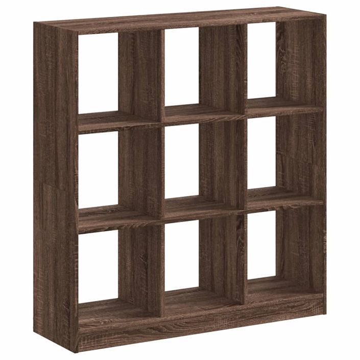 Bibliothèque chêne marron 102x32x108 cm bois d'ingénierie - Photo n°6