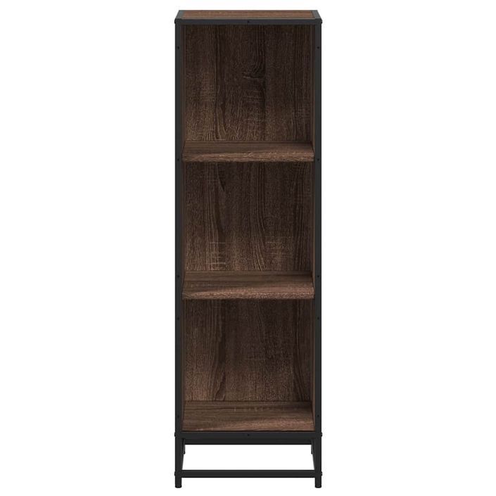 Bibliothèque chêne marron 33,5x33x107,5 cm bois d'ingénierie - Photo n°4