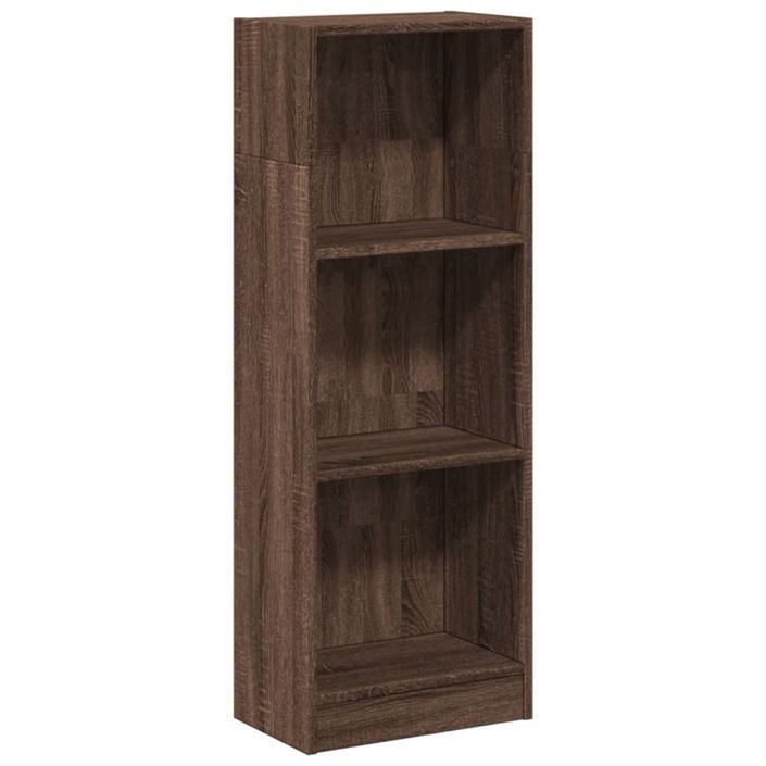 Bibliothèque chêne marron 40x24x109 cm bois d'ingénierie - Photo n°2