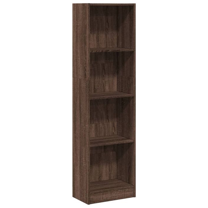 Bibliothèque chêne marron 40x24x143 cm bois d'ingénierie - Photo n°2