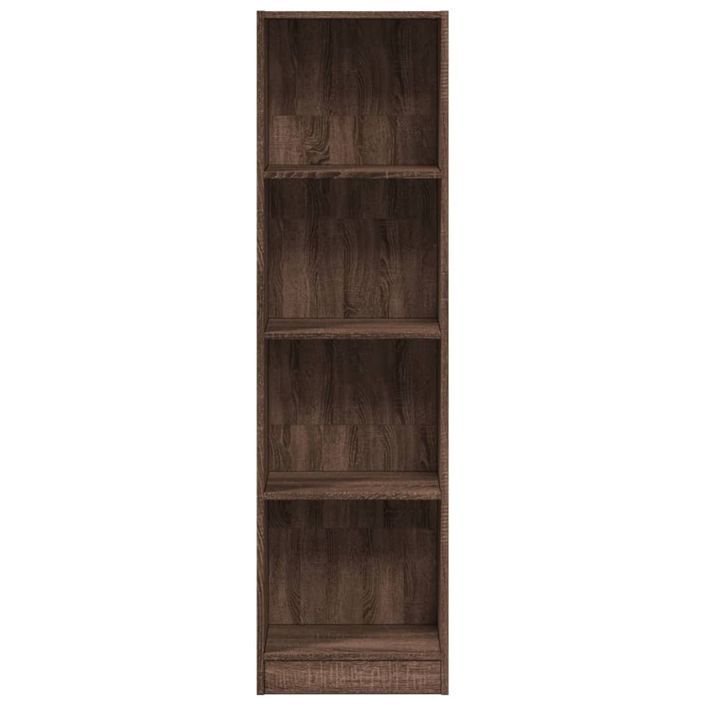 Bibliothèque chêne marron 40x24x143 cm bois d'ingénierie - Photo n°4