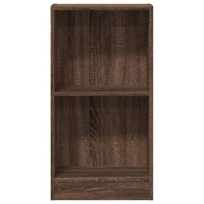 Bibliothèque chêne marron 40x24x76 cm bois d'ingénierie - Photo n°4