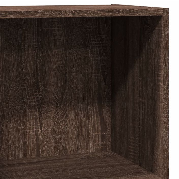 Bibliothèque chêne marron 40x24x76 cm bois d'ingénierie - Photo n°7