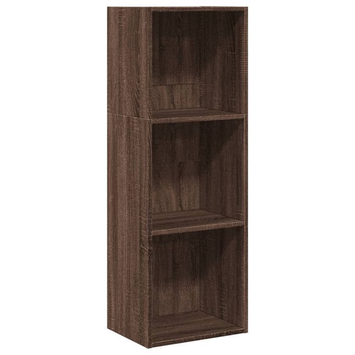 Bibliothèque chêne marron 40x30x114 cm bois d'ingénierie - Photo n°2