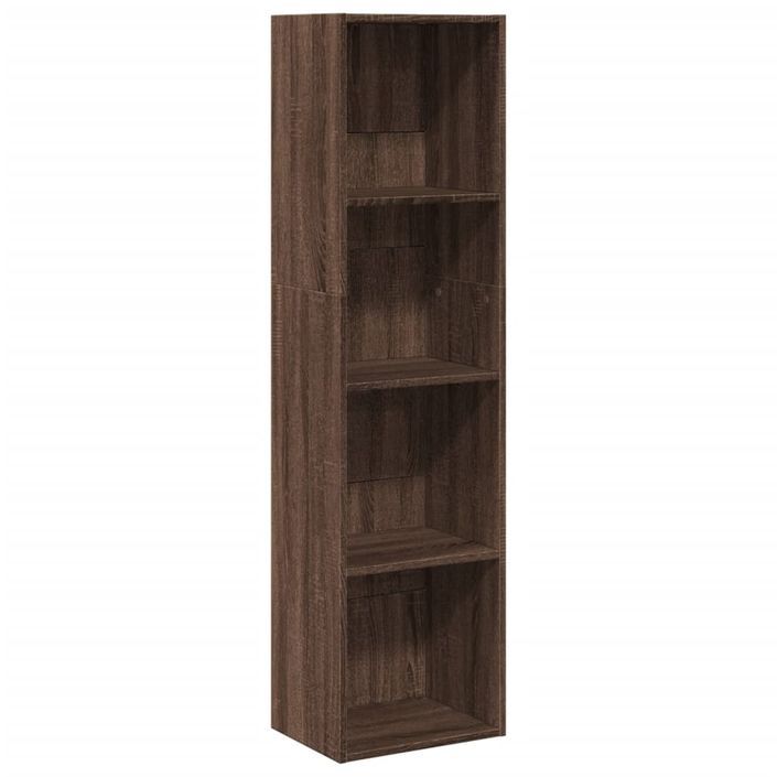 Bibliothèque chêne marron 40x30x152 cm bois d'ingénierie - Photo n°2