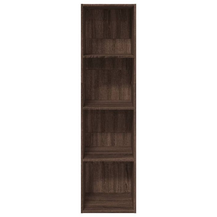 Bibliothèque chêne marron 40x30x152 cm bois d'ingénierie - Photo n°4