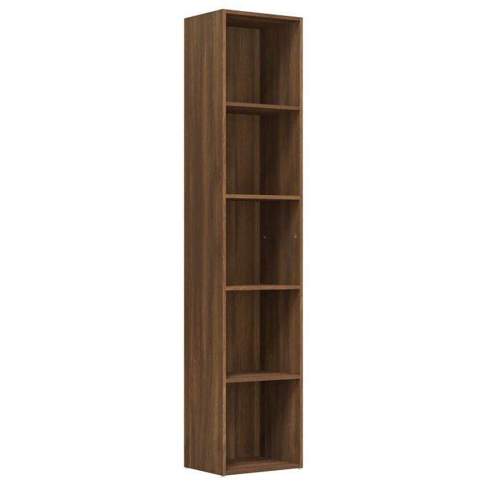 Bibliothèque Chêne marron 40x30x189 cm Bois d'ingénierie - Photo n°2