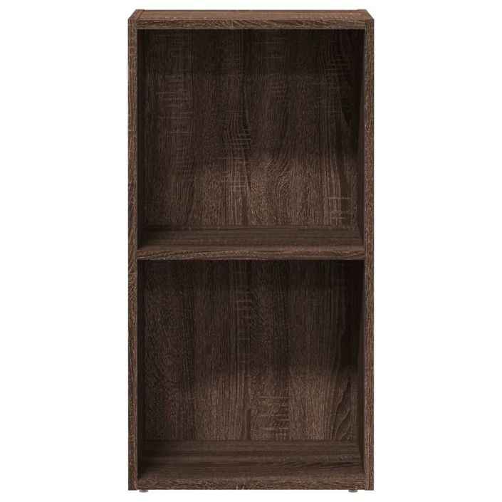 Bibliothèque chêne marron 40x30x77 cm bois d'ingénierie - Photo n°4