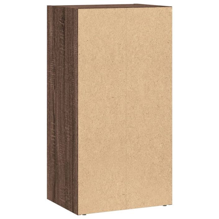 Bibliothèque chêne marron 40x30x77 cm bois d'ingénierie - Photo n°6