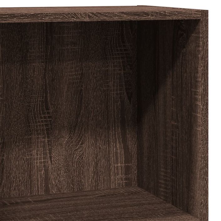 Bibliothèque chêne marron 40x30x77 cm bois d'ingénierie - Photo n°7