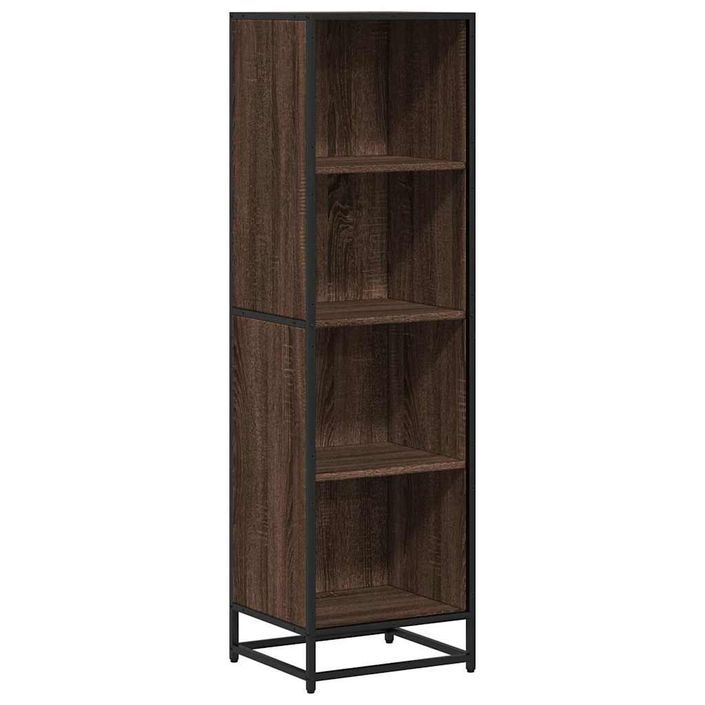 Bibliothèque chêne marron 40x35x139 cm bois d'ingénierie - Photo n°2