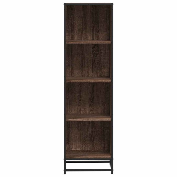 Bibliothèque chêne marron 40x35x139 cm bois d'ingénierie - Photo n°4