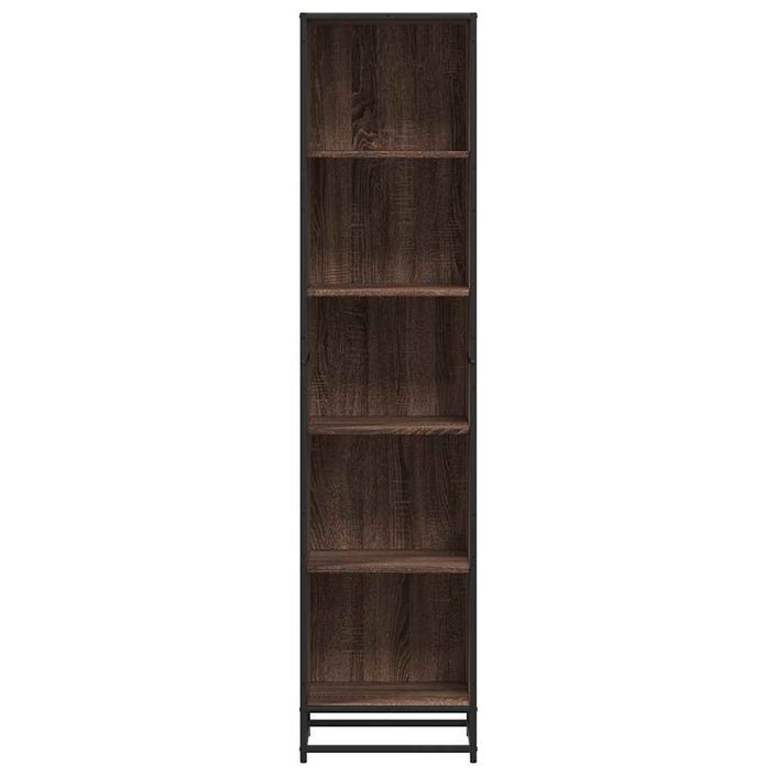 Bibliothèque chêne marron 40x35x170,5 cm bois d'ingénierie - Photo n°4