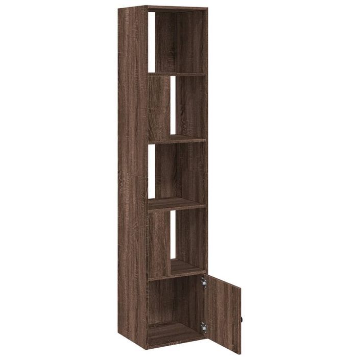 Bibliothèque chêne marron 40x36x189 cm bois d'ingénierie - Photo n°6