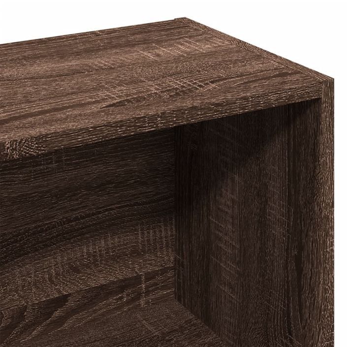 Bibliothèque chêne marron 57x28,5x107,5 cm bois d'ingénierie - Photo n°7