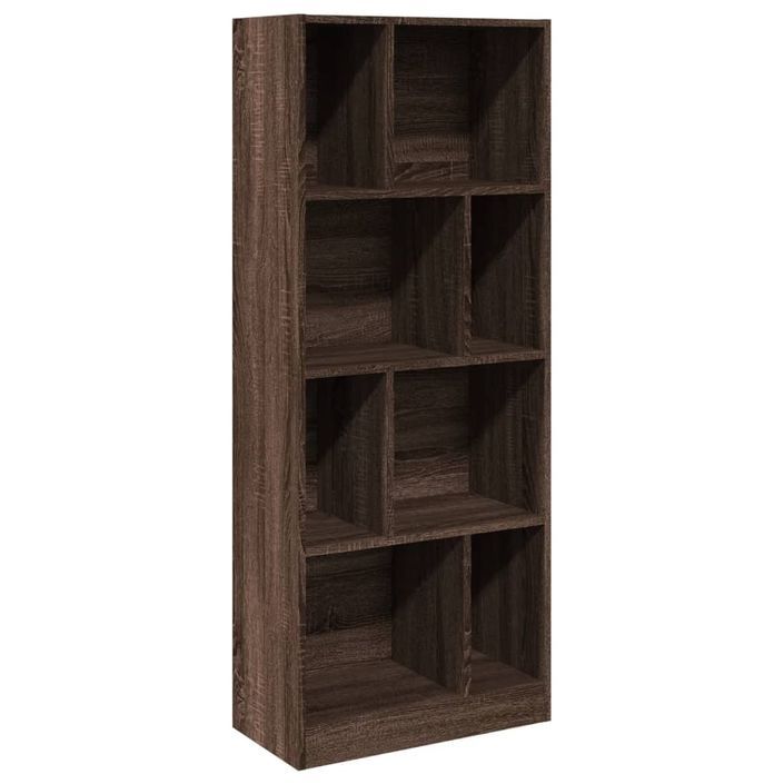 Bibliothèque chêne marron 57x28,5x141 cm bois d'ingénierie - Photo n°2