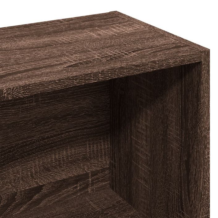 Bibliothèque chêne marron 57x28,5x141 cm bois d'ingénierie - Photo n°8