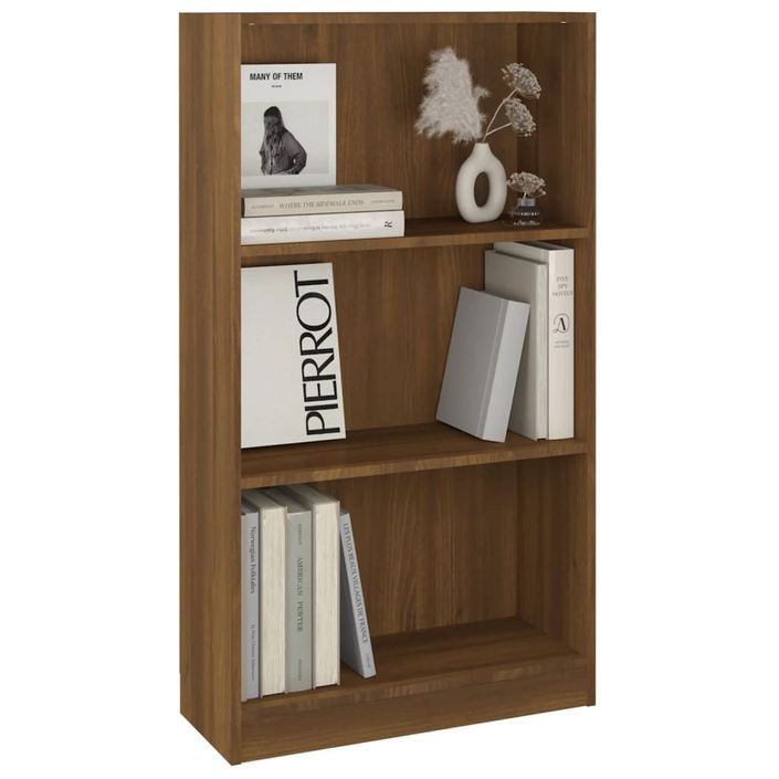 Bibliothèque Chêne marron 60x24x109 cm Bois d'ingénierie - Photo n°4