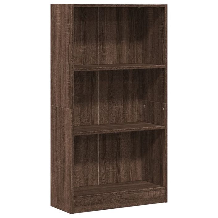 Bibliothèque chêne marron 60x24x109 cm bois d'ingénierie - Photo n°2