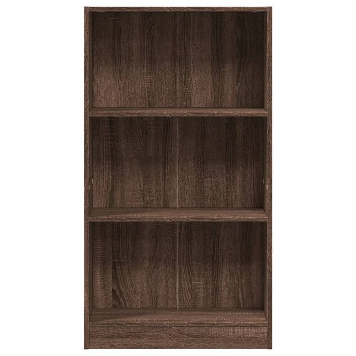 Bibliothèque chêne marron 60x24x109 cm bois d'ingénierie - Photo n°4