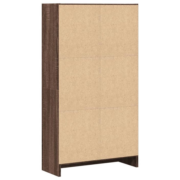 Bibliothèque chêne marron 60x24x109 cm bois d'ingénierie - Photo n°6