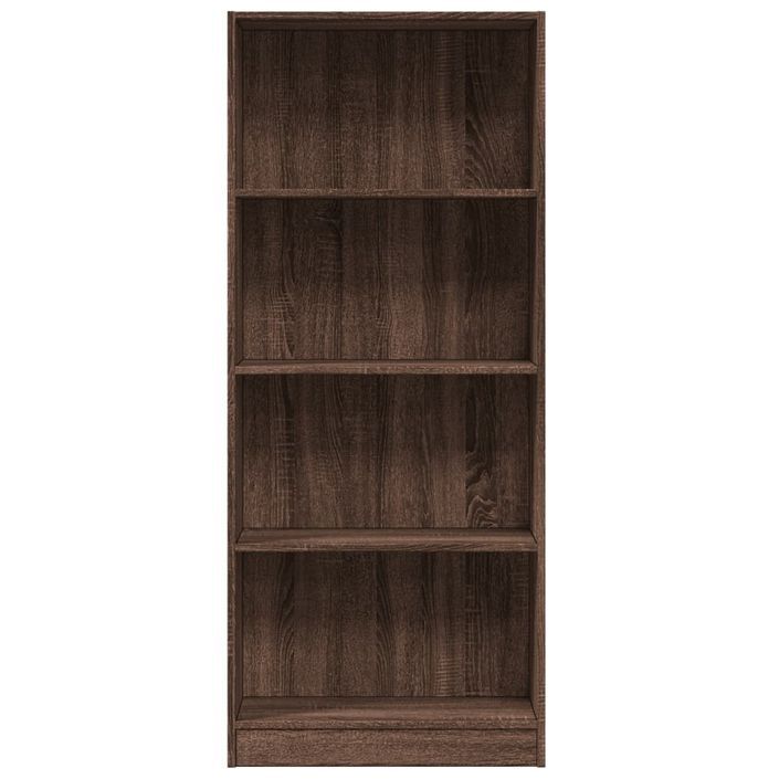 Bibliothèque chêne marron 60x24x143 cm bois d'ingénierie - Photo n°4