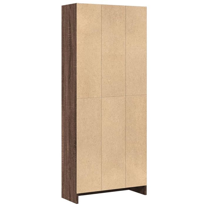 Bibliothèque chêne marron 60x24x143 cm bois d'ingénierie - Photo n°6