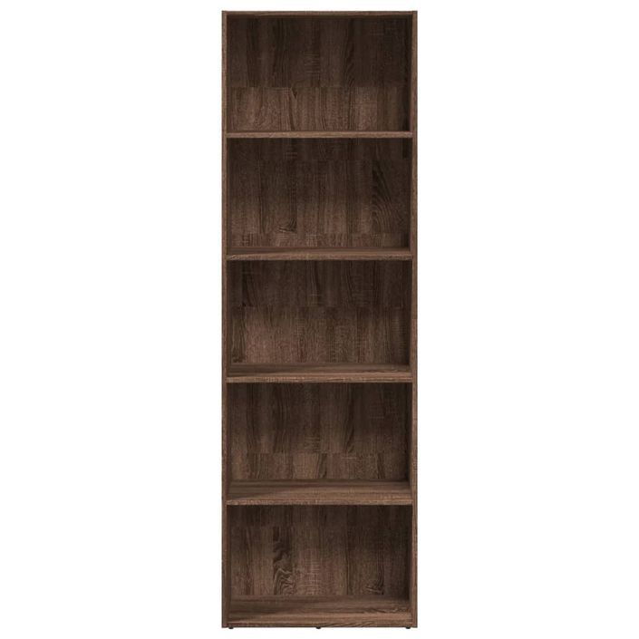 Bibliothèque chêne marron 60x30x189 cm bois d'ingénierie - Photo n°3