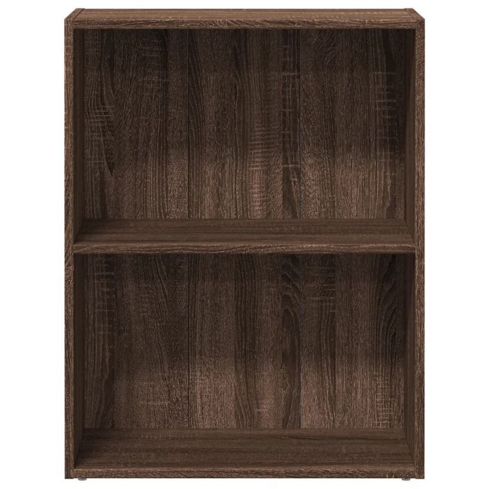 Bibliothèque chêne marron 60x30x77 cm bois d'ingénierie - Photo n°4