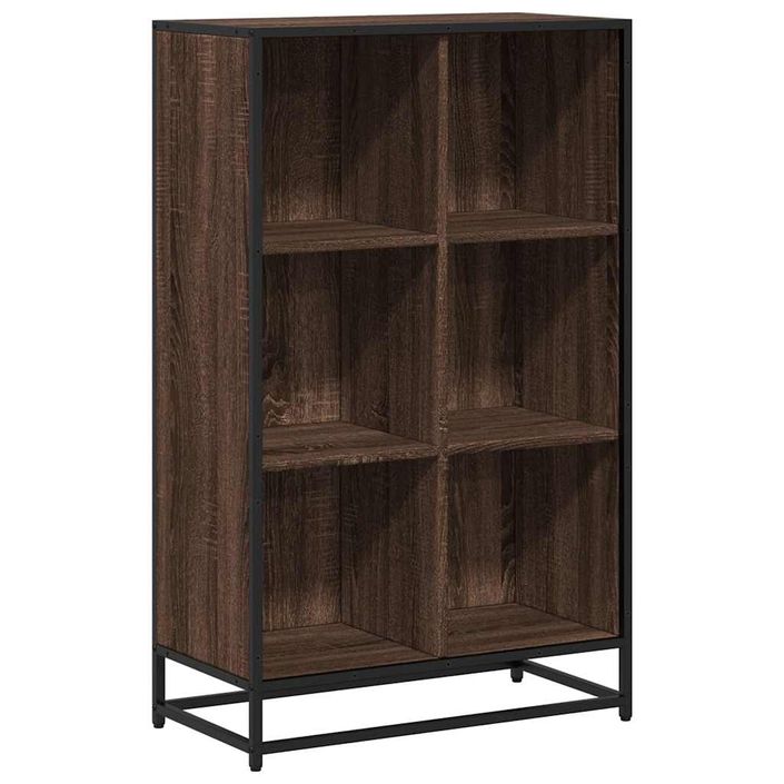 Bibliothèque chêne marron 65,5x33x107,5 cm bois d'ingénierie - Photo n°2