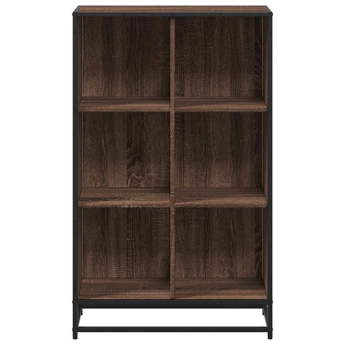 Bibliothèque chêne marron 65,5x33x107,5 cm bois d'ingénierie - Photo n°4