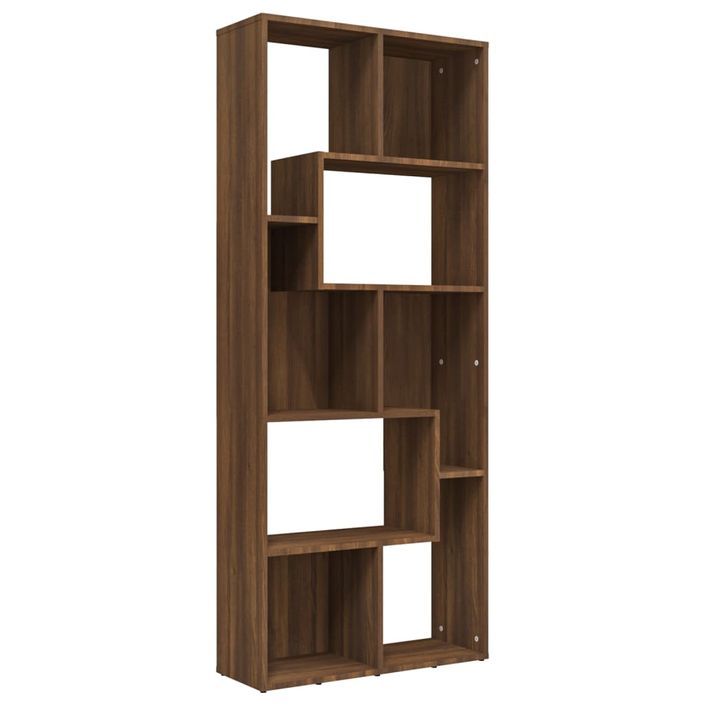 Bibliothèque Chêne marron 67x24x161 cm Bois d'ingénierie - Photo n°2