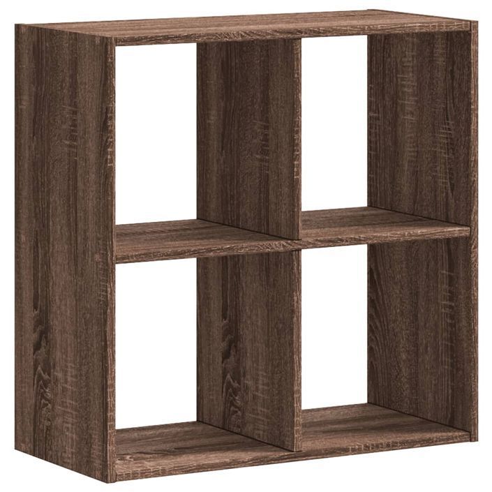 Bibliothèque chêne marron 68,5x32x68,5 cm bois d'ingénierie - Photo n°6