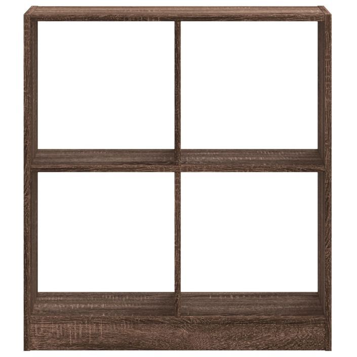 Bibliothèque chêne marron 68,5x32x75 cm bois d'ingénierie - Photo n°4