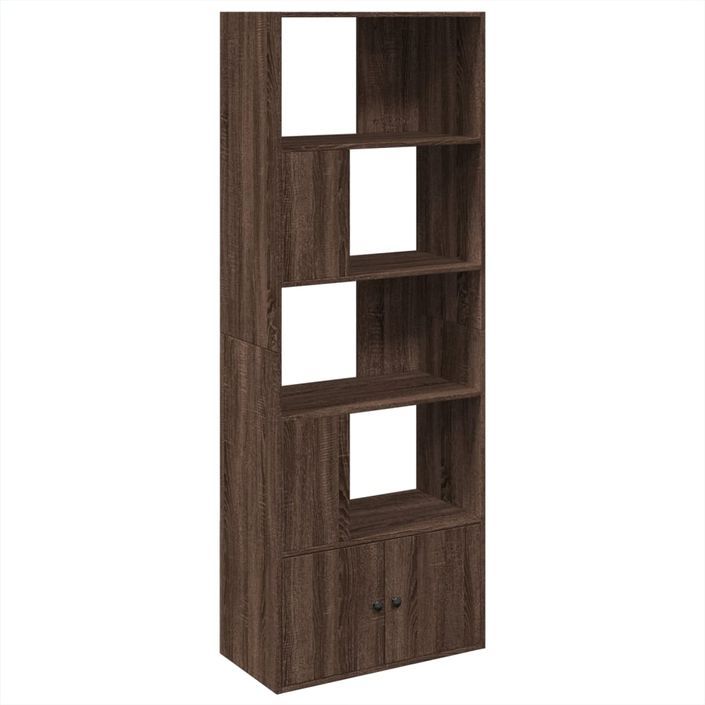 Bibliothèque chêne marron 70x36x189 cm bois d'ingénierie - Photo n°2