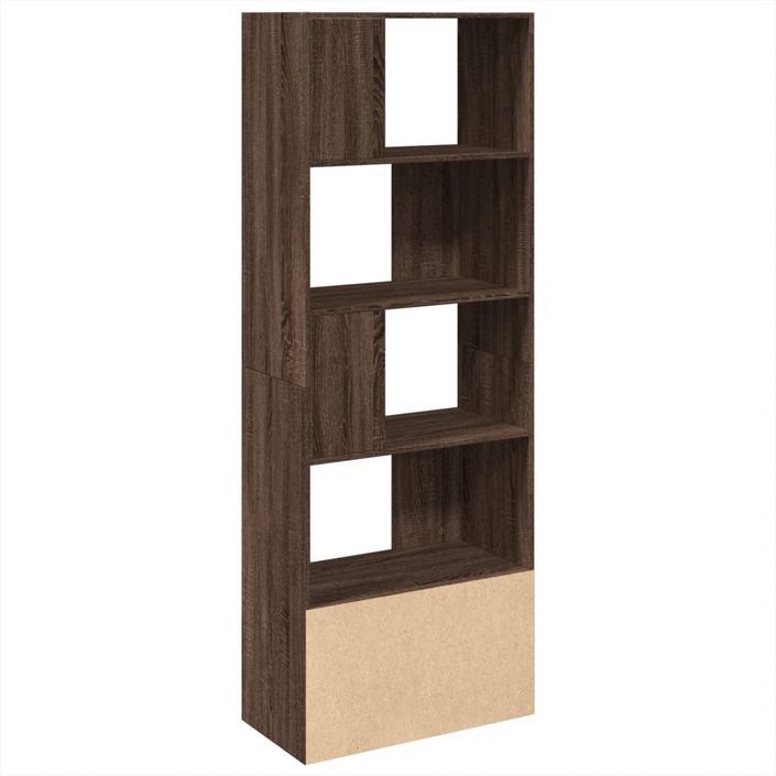 Bibliothèque chêne marron 70x36x189 cm bois d'ingénierie - Photo n°5