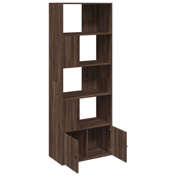 Bibliothèque chêne marron 70x36x189 cm bois d'ingénierie - Photo n°6