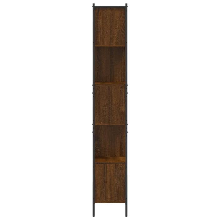 Bibliothèque chêne marron 72x28x172 cm bois d'ingénierie - Photo n°6