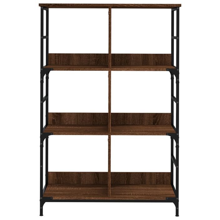 Bibliothèque chêne marron 78,5x33x117,5 cm bois d'ingénierie - Photo n°4