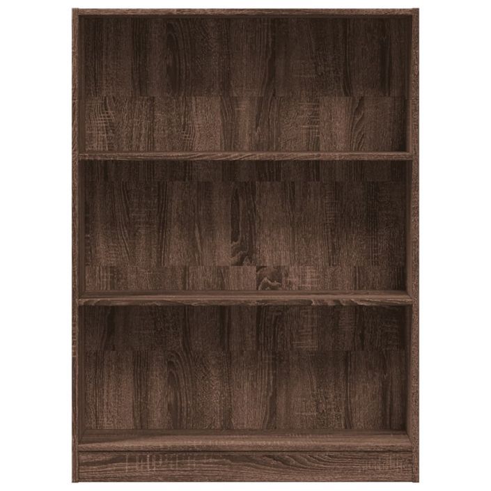 Bibliothèque chêne marron 80x24x109 cm bois d'ingénierie - Photo n°4