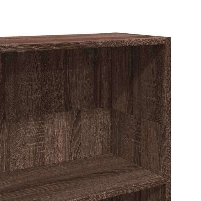 Bibliothèque chêne marron 80x24x109 cm bois d'ingénierie - Photo n°7